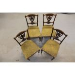 VICTORIAN DINING CHAIRS - A set of four