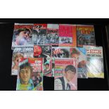THE BEATLES - a collection of 12 magazines featuring The Beatles on the front cover to include