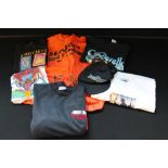 BAND SHIRTS - a collection of 7 original band t-shirts and memorabilia to include a white Judas
