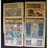 MERSEY BEAT/MUSIC ECHO - 4 issues of Mersey Beat and Music Echo to include 1964 publications of