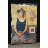 KATE BUSH - a glass framed Hounds of Love promotional colour poster produced by EMI America