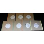 FLEXIPOP WHITE LABEL PROMOS - Interesting collection of 7 x white label 7" singles.