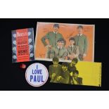THE BEATLES - a selection of The Beatles memorabilia to include an Indianapolis Fairgrounds Concert