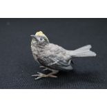 COLD PAINTED BRONZE FINCH - a cold painted bronze finch stamped Geshutzt on the underside of the