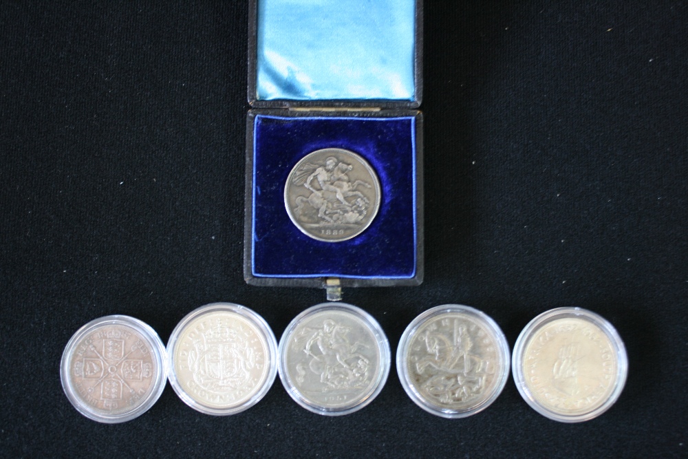 SILVER CROWNS - 4 Silver Crowns, 1937, 1951, a 1952 South Africa Crown,