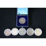 SILVER CROWNS - 4 Silver Crowns, 1937, 1951, a 1952 South Africa Crown,