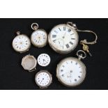 SILVER POCKET WATCH - four pocket watches in total,