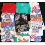 AMERICAN SPORTS - a selection of American sport related t-shirts and caps for American Football,