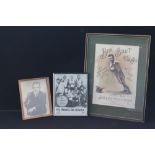 LITTLE TICH/BLUE MAGNOLIA/BILLY MAYERL - 2 framed signed photographs to include the English