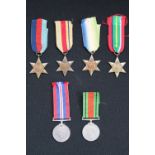 MEDALS - 6 British WWII medals to include a Defence medal, War Medal, The Pacific star,