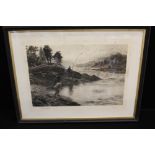 FARQUHARSON - an Edwardian print of Joseph Farquharson's 1902 artwork of a Highland scene with two