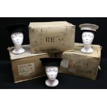 ROYAL NAVY CAPS - 3 boxes each containing 10 (some boxes contain 12) sailors caps in each of new