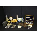 SUNDRY - to contain Edwardian silver plate cutlery and Knives, a cased chromed fish set,