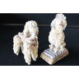 BASIL MATHEWS CERAMIC POODLES - two Basil Mathews ceramic poodles,