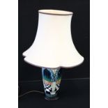 MOORCROFT - a Moorcroft table lamp Jumeriah design, designed by Beverley Wilkes.