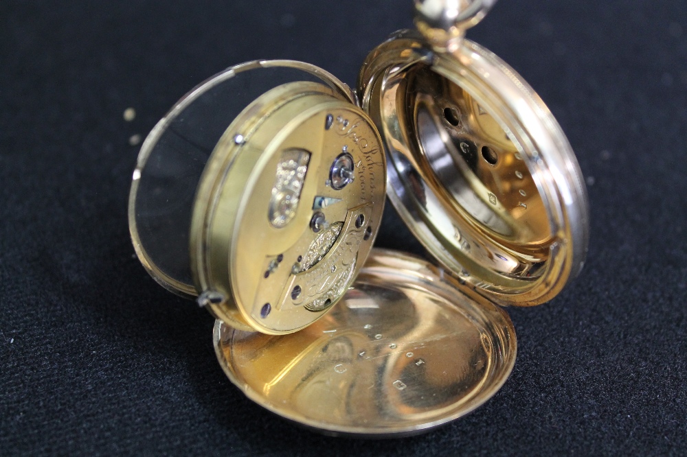 POCKET WATCH - a gold cased pocket watch (English hallmark but missing carat - just the lion & - Image 2 of 3