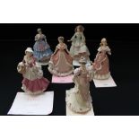 WEDGWOOD - six Wedgwood figures with certificates, five commissioned by Spink.