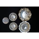 SILVER - a pair of Birmingham Victorian pierced silver dishes 1898,