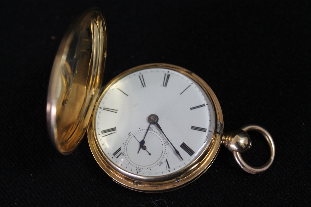 POCKET WATCH - a gold cased pocket watch (English hallmark but missing carat - just the lion &