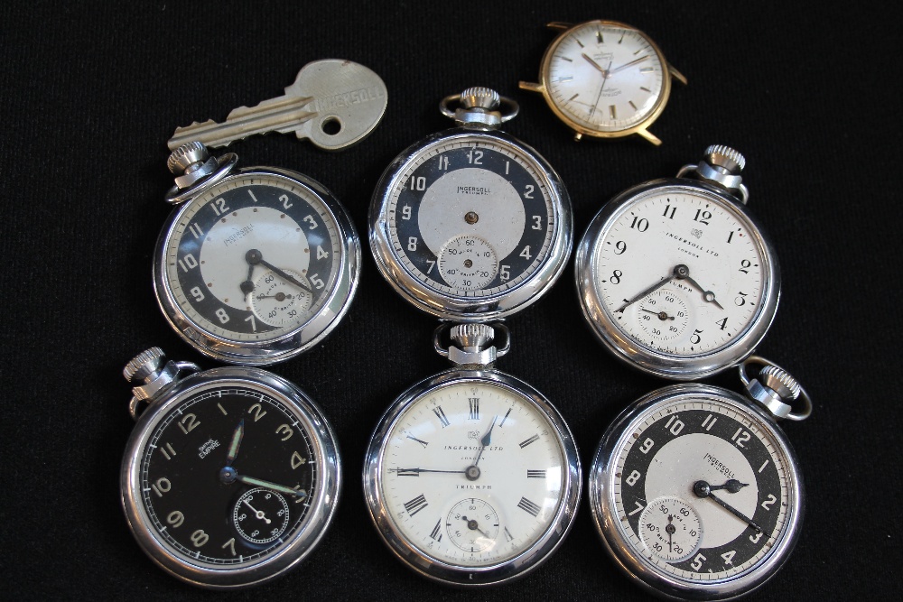 WATCH MOVEMENTS - a selection of pocket watch movements (c1900) and enamel dials (24 in total) to