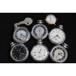 WATCH MOVEMENTS - a selection of pocket watch movements (c1900) and enamel dials (24 in total) to