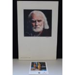 SNOWDON - a photograph by Lord Snowdon of Laurence Olivier as King Lear on a display board.