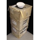 ROYAL NAVY WHITE CAPS - 4 boxes each containing 10 (some boxes might contain 12 caps) white round