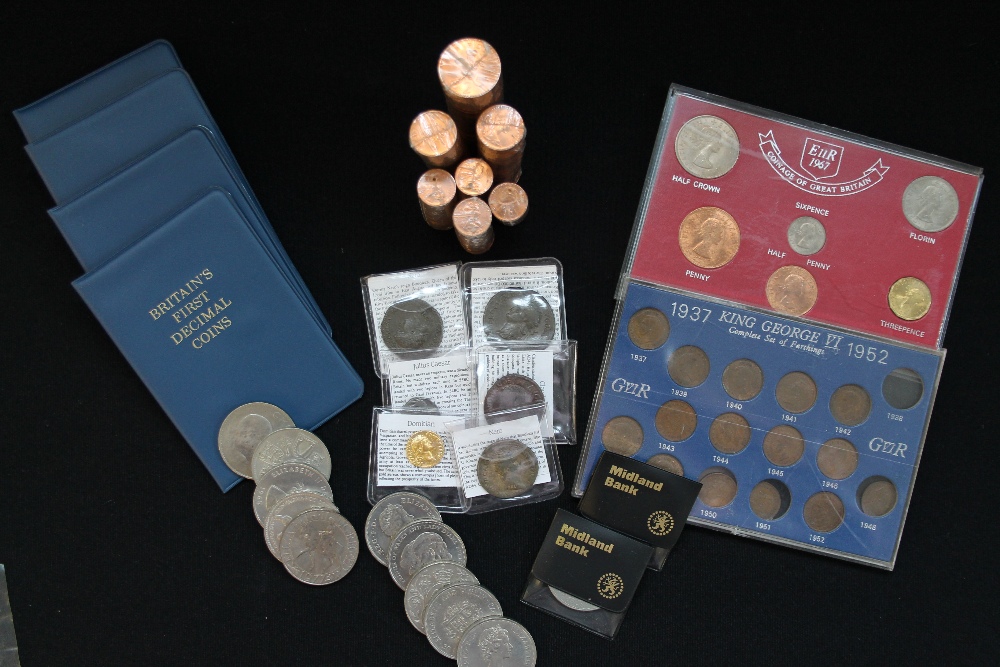 GREAT BRITISH COINS - a collection of Great British coins to include sealed and UNC 1971 2p (50 - Image 2 of 2