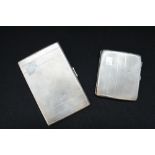 SILVER - two Birmingham silver cigarette cases (1930 & 1937), weight 265 grammes.