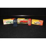 BOXED DINKY - a collection of three original boxed Dinky cars to include 138 a red metallic Hillman