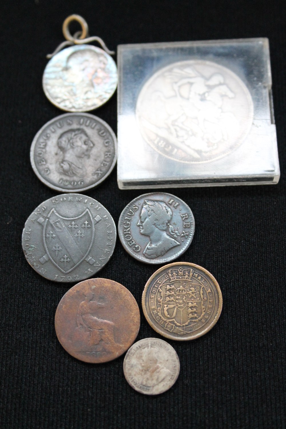 GREAT BRITAIN COINS -  a collection of 7 Great British coins to include a George III silver Crown - Image 2 of 2