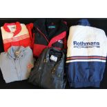 MOTOR RACING - a Rothmans Porsches jacket, a Belga jacket and hat, a red Penske racing jacket,