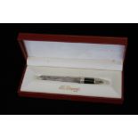 STERLING SILVER DUPONT - an 'Olympio' solid silver rollerball pen with original box and paperwork