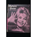 BRIGITTE BARDOT - a copy of Picture Show and TV Mirror signed by Brigitte Bardot,