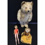 TEDDY BEAR - an English Teddy Bear featuring felt pad feet and inner ears,