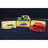 DINKY TOYS - a collection of 3 boxed Dinky die cast toy cars to include a 254 Austin Taxi (box and