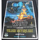 FILM POSTERS - STAR WARS - original Turkish Star Wars film poster. Ex cond (folded).