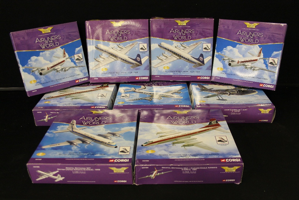 CORGI AEROPLANES/AIRPLANES - AIRLINERS OF THE WORLD - a selection of 9 packaged The Aviation