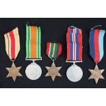 MEDALS - BRITISH - 5 British war medals to include War Medal, Defence Medal, The Italy Star,