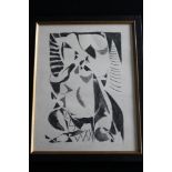 A. LANSKOY LITHOGRAPH PRINT - a framed A