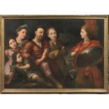 Pier Dandini (Firenze 1646-1712) ERMINIA E I PASTORI olio su tela, cm 122x173   Opera notificata con