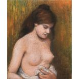 Federico Zandomeneghi(Venezia 1841 - Parigi 1917) BUSTO DI GIOVANE FANCIULLA pastello su cartoncino,