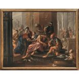 Scuola veneta, fine sec. XVII-inizi XVIIIL'INCORONAZIONE DI SPINEolio su tela, cm 141x186,5