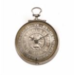 OROLOGIO DA TASCA, DANIEL MANLEY, YARMOUTH, n. 316, 1700 CIRCA,  IN ARGENTOCassa in argento