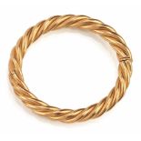 BRACCIALE IN ORO GIALLOrealizzato a cerchio rigido lavorato a torchon, punzone 750, 51 g Prezzo