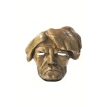 Pietro Melandri  (Faenza 1885-1976)  BEETHOVEN, ANNI 40  Maschera in maiolica policroma con lustro