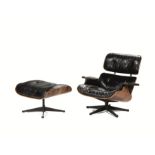 Charles & Ray EamesLOUNGE CHAIR 670 CON OTTOMANA 671, ANNI ‘60Produzione Herman Miller,