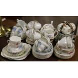 A collection of assorted English china t