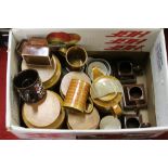 A box of Hornsea pottery to include stor