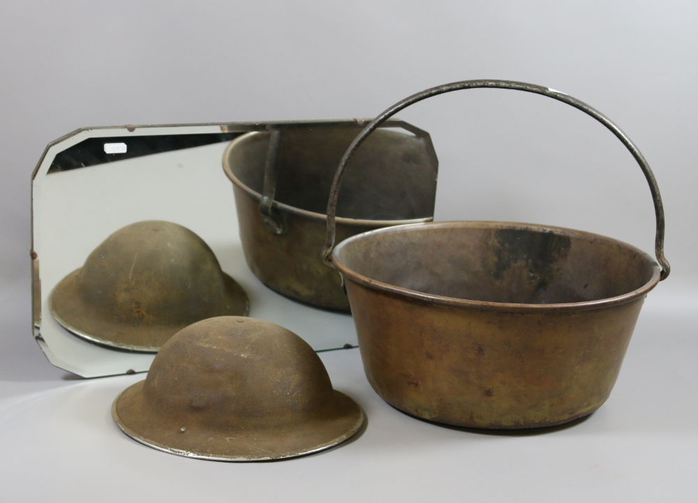 A brass jam pan, World War One soldiers
